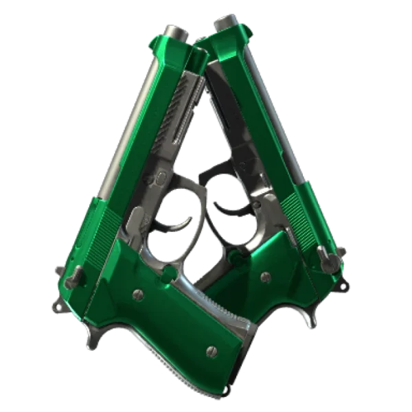 Dual Berettas | Emerald (Minimal Wear)