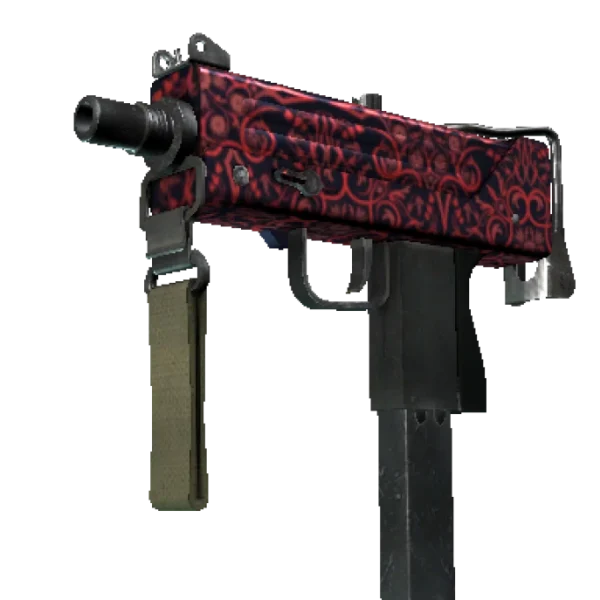 MAC-10 | Red Filigree (Minimal Wear)