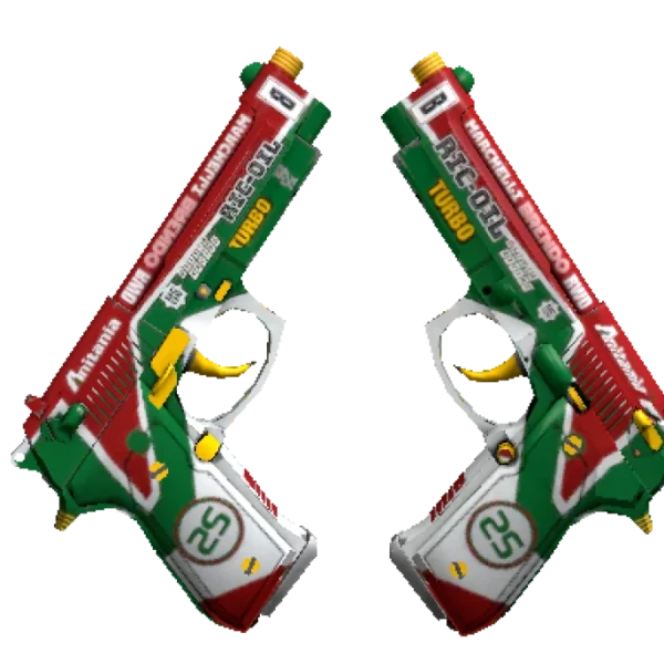 Souvenir Dual Berettas | Twin Turbo (Well-Worn)