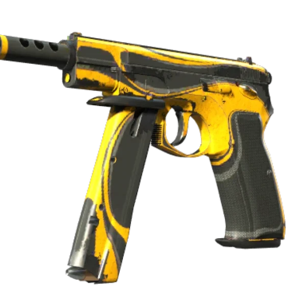 StatTrak™ CZ75-Auto | Yellow Jacket (Battle-Scarred)