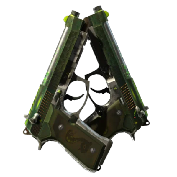 StatTrak™ Dual Berettas | Cobra Strike (Battle-Scarred)