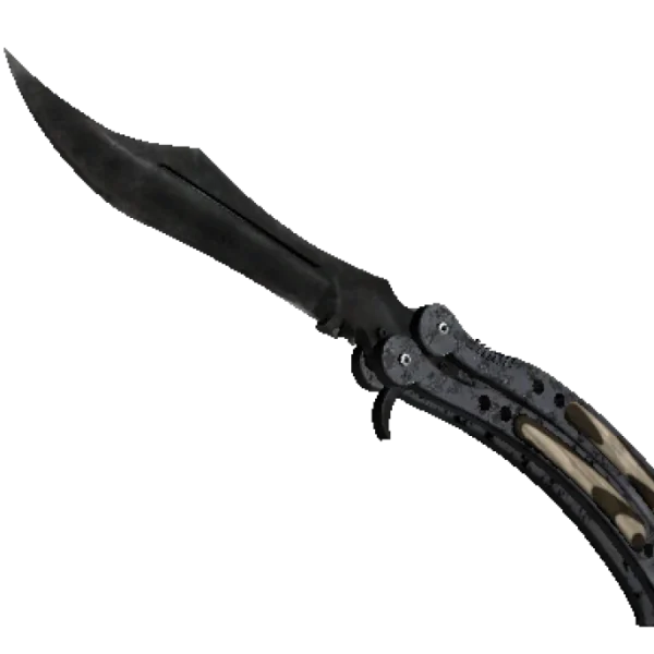 ★ Butterfly Knife | Black Laminate (Battle-Scarred)