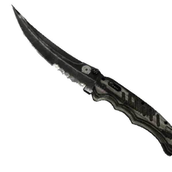 ★ Flip Knife | Black Laminate (Battle-Scarred)