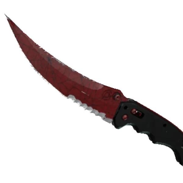 ★ Flip Knife | Crimson Web (Well-Worn)