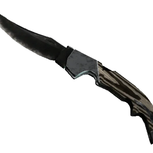 ★ StatTrak™ Falchion Knife | Black Laminate (Battle-Scarred)