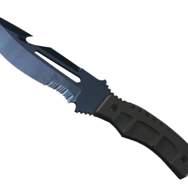 ★ StatTrak™ Survival Knife | Blue Steel (Battle-Scarred)
