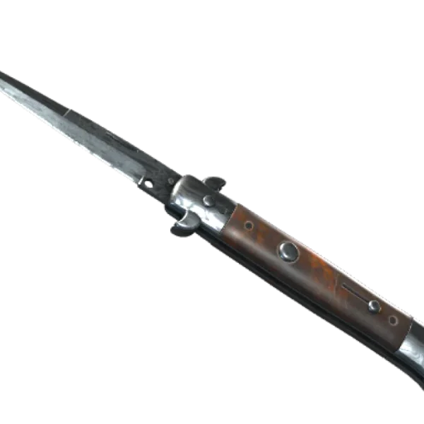 ★ Stiletto Knife | Damascus Steel (Well-Worn)