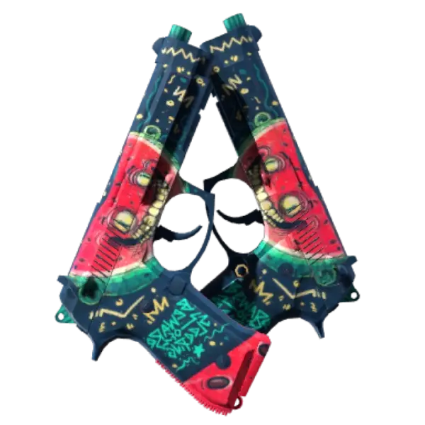 StatTrak™ Dual Berettas | Melondrama (Minimal Wear)