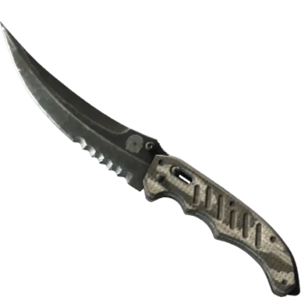 ★ Flip Knife | Black Laminate (Well-Worn)