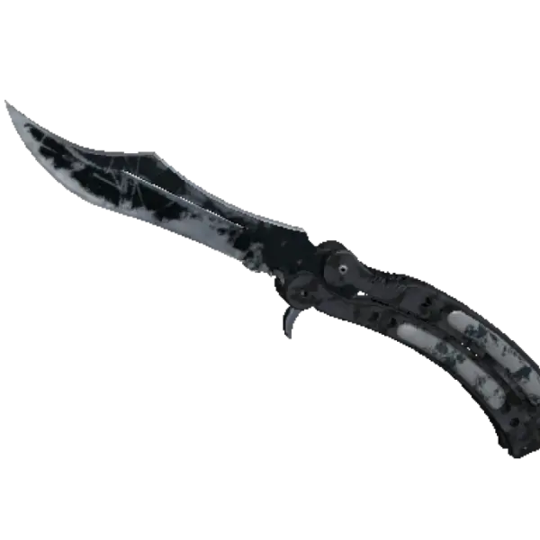 ★ StatTrak™ Butterfly Knife | Night (Battle-Scarred)
