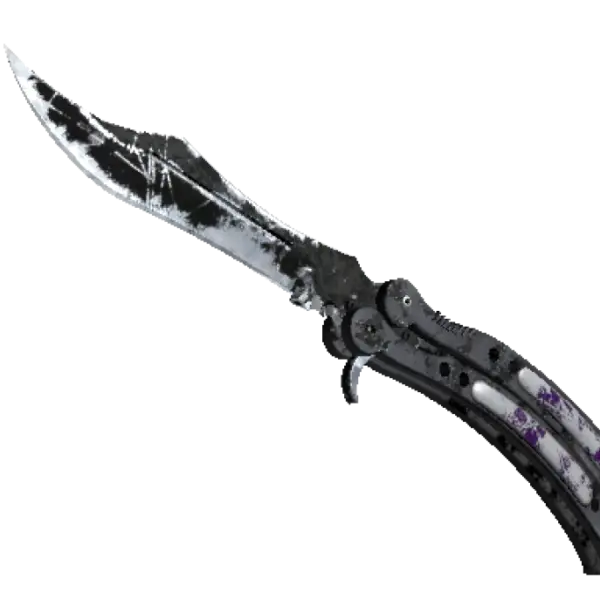 ★ StatTrak™ Butterfly Knife | Ultraviolet (Battle-Scarred)