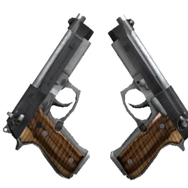 Dual Berettas | Black Limba (Minimal Wear)