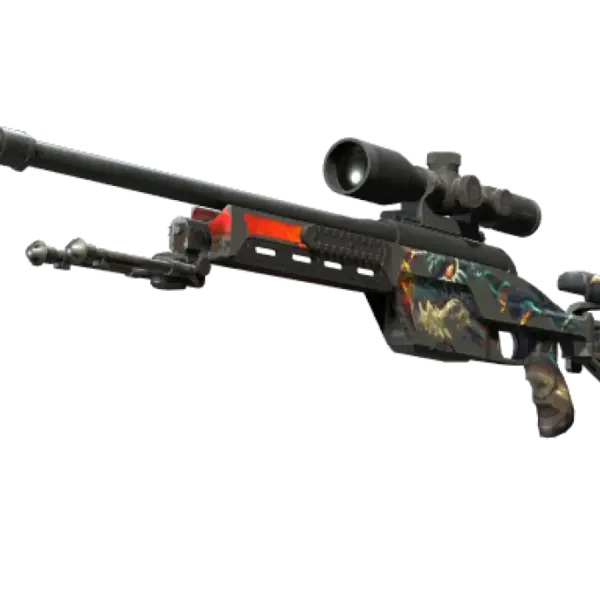 StatTrak™ SSG 08 | Dragonfire (Battle-Scarred)