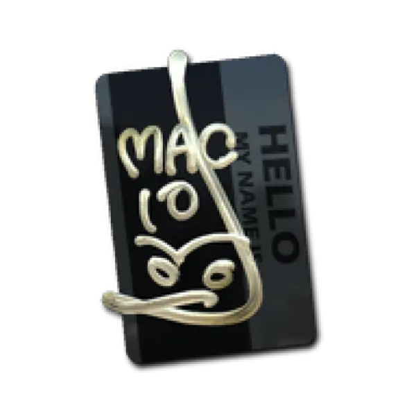 Sticker | Hello MAC-10 (Gold)