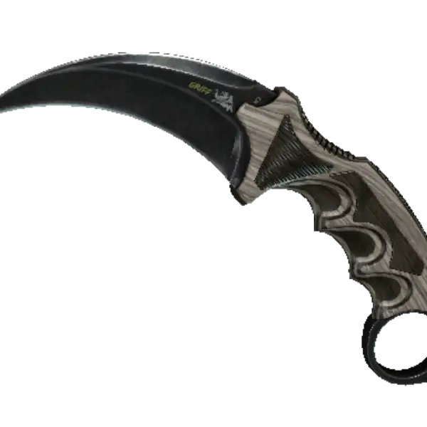 ★ StatTrak™ Karambit | Black Laminate (Well-Worn)
