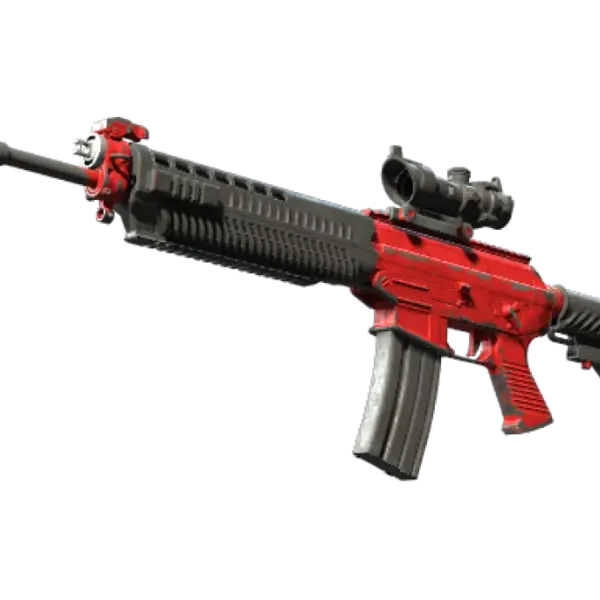 SG 553 | Candy Apple (Battle-Scarred)