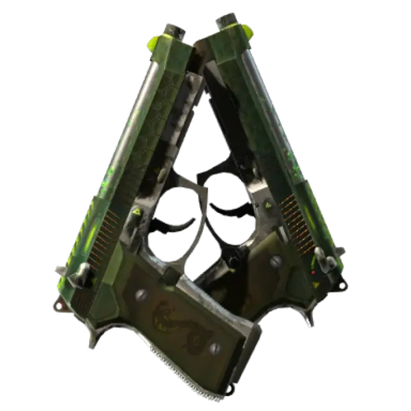 StatTrak™ Dual Berettas | Cobra Strike (Battle-Scarred)