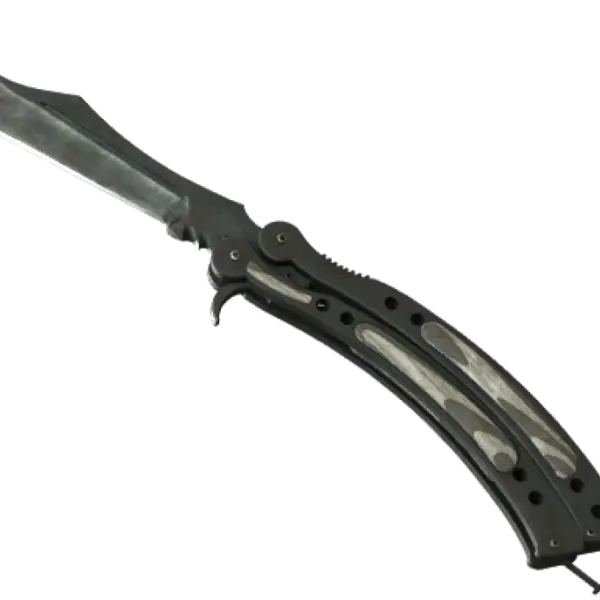 ★ StatTrak™ Butterfly Knife | Black Laminate (Battle-Scarred)
