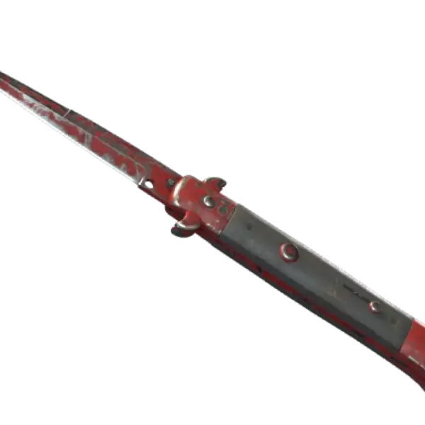 ★ Stiletto Knife | Crimson Web (Battle-Scarred)