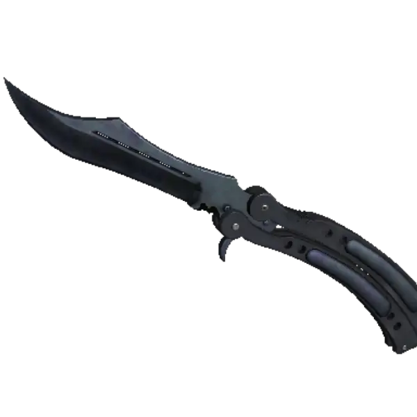 ★ StatTrak™ Butterfly Knife | Blue Steel (Well-Worn)