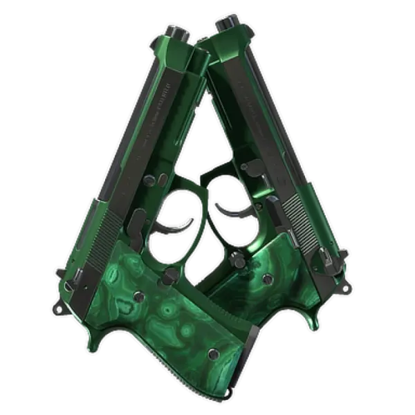 Souvenir Dual Berettas | Polished Malachite (Factory New)