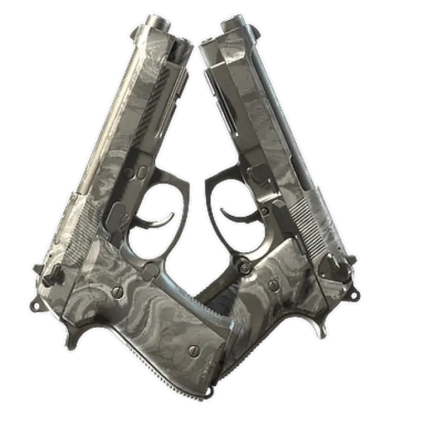Souvenir Dual Berettas | Silver Pour (Well-Worn)