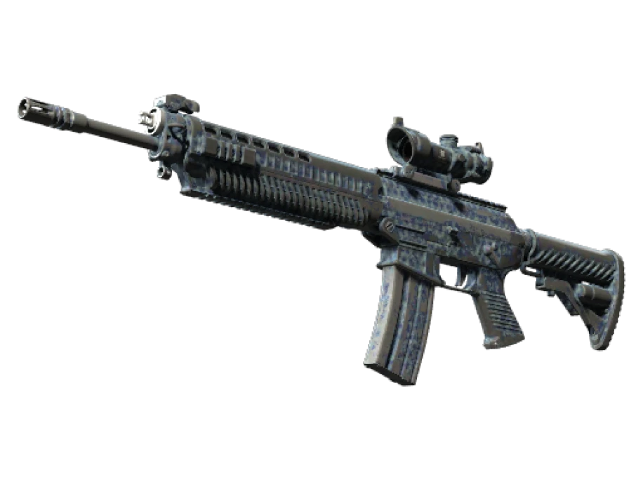Souvenir SG 553 | Waves Perforated (Battle-Scarred) - Image 1