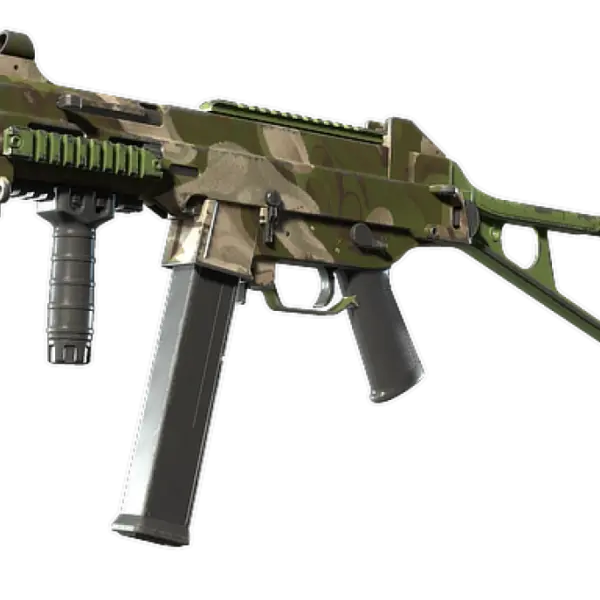 Souvenir UMP-45 | Green Swirl (Field-Tested)