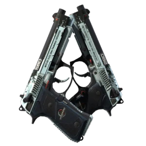 StatTrak™ Dual Berettas | Dezastre (Well-Worn)