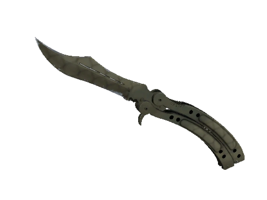 ★ StatTrak™ Butterfly Knife | Safari Mesh (Well-Worn) - Image 1