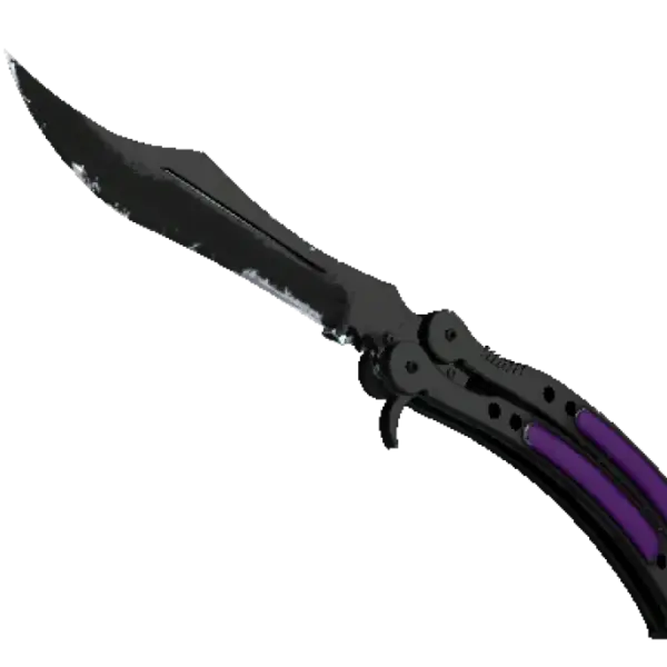 ★ StatTrak™ Butterfly Knife | Ultraviolet (Well-Worn)