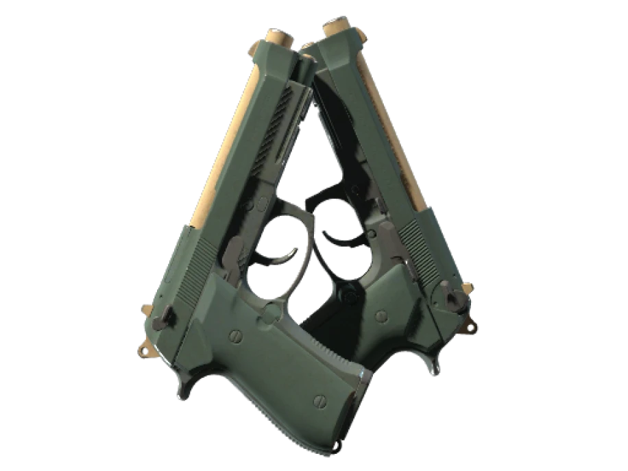 Souvenir Dual Berettas | Contractor (Well-Worn) - Image 1