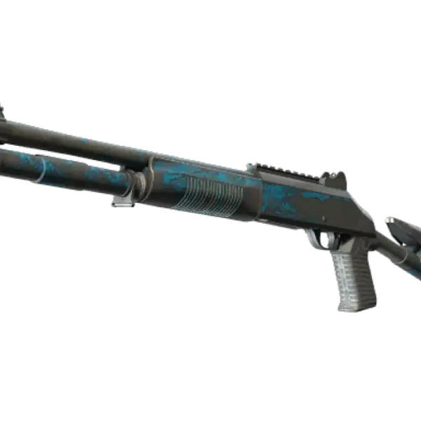 Souvenir XM1014 | VariCamo Blue (Battle-Scarred)