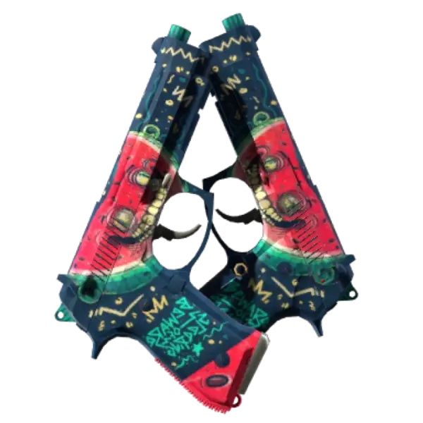 StatTrak™ Dual Berettas | Melondrama (Well-Worn)
