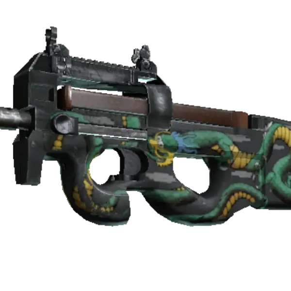 StatTrak™ P90 | Emerald Dragon (Well-Worn)