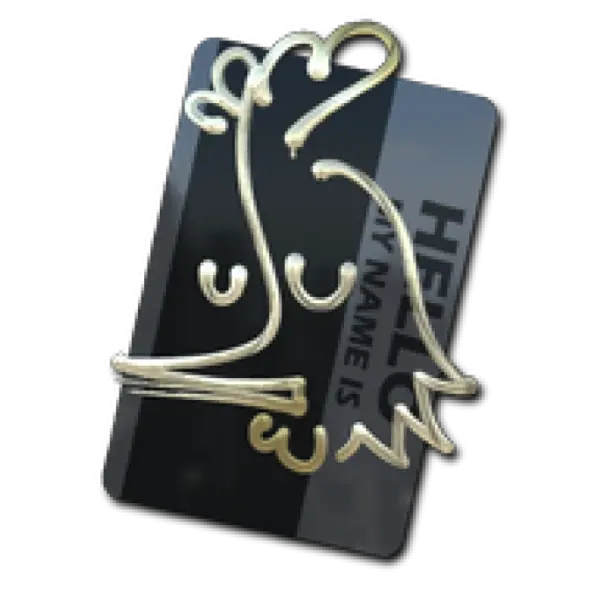 Sticker | Hello AK-47 (Gold)
