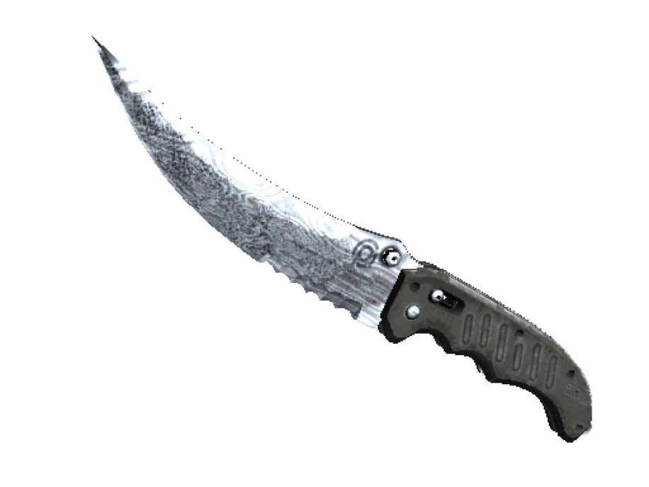 ★ StatTrak™ Flip Knife | Damascus Steel (Well-Worn) - Image 1