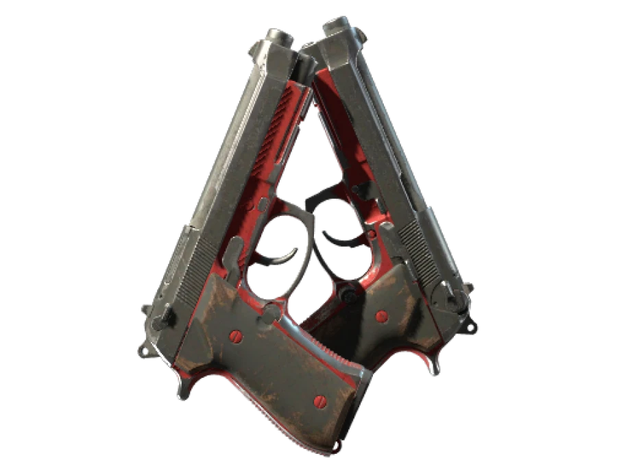 Souvenir Dual Berettas | Panther (Battle-Scarred) - Image 1